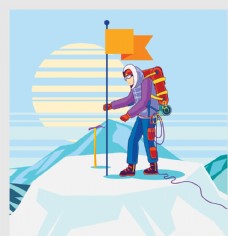 登山男女