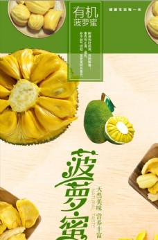 热带水果菠萝蜜促销宣传海报