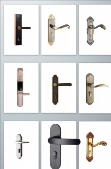 欧式风格免抠时尚门锁门把手样式素材