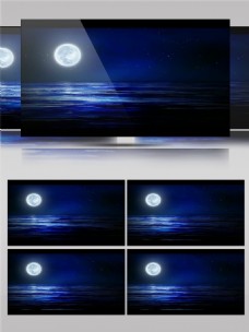 蓝色月光高清视频素材
