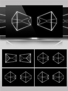多边形简约形状动感视频素材