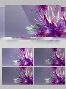 简约紫色唯美鲜花动感视频素材