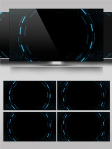 简约科技蓝色经典虚线圆圈动感视频素材