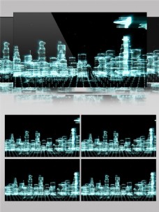 高科技激光科技城市高清视频素材