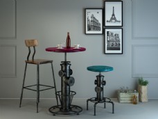 咖啡杯吧椅吧桌3d建模设计