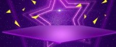 炫酷紫色时尚科技抽象几何背景