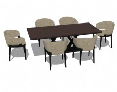 桌子桌椅子综合模型