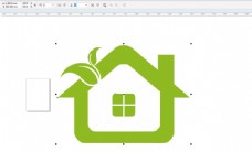 贴图模板卡通房子绿色房子矢量图