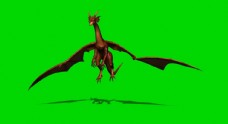 视频模板飞天恐龙绿屏抠像视频素材