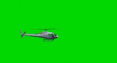 直升机飞过绿屏抠像视频素材