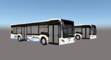 3D车模公交车3D模型渲染图