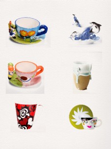 一组动物创意咖啡杯