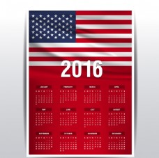 其他设计美国国旗日历
