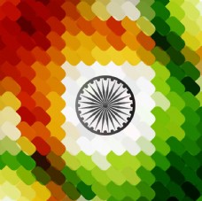 其他设计马赛克印度国旗