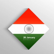 其他设计方形印度国旗