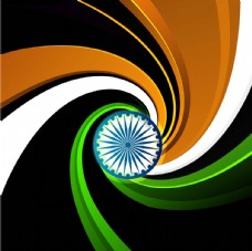 其他设计三色漩涡印度国旗