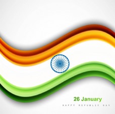 其他设计时尚的印度波浪国旗