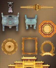 古典中国国素材青铜器