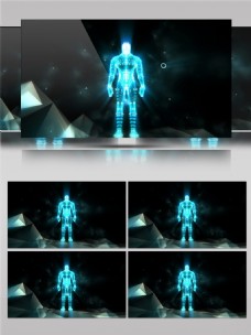 激光雕塑机器人动态视频素材