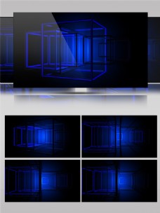 蓝色动感方块动态视频素材