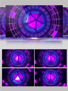 紫色发光水晶动态视频素材