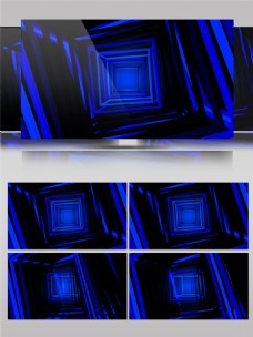 蓝色星光隧道动态视频素材