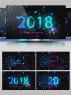 新年倒计时雪花飞舞展示2018