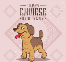 宠物狗卡通新年小狗素材