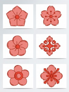 创意桃花图案ai素材