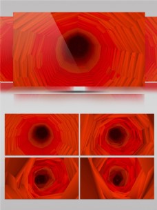 红色漩涡隧道视频素材