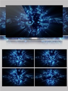 蓝色迷幻光束视频素材