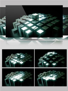 绿色激光方块动态视频素材