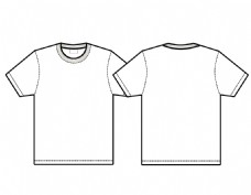 白色短袖t恤矢量元素