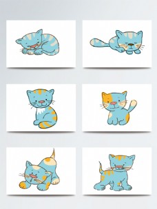 卡通小猫咪素材设计