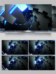 蓝色科幻螺旋视频素材