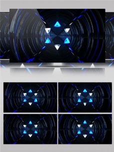 蓝黑六角形科技感视频素材