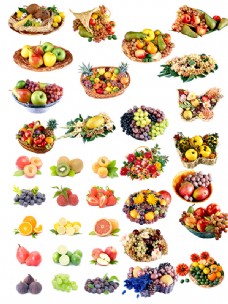 水果拼盘各种水果元素