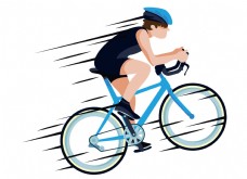 卡通自行车运动员png元素