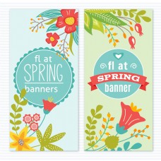 春季促销小清新春季卡通花朵促销海报背景设计