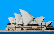 手绘风景图悉尼歌剧院
